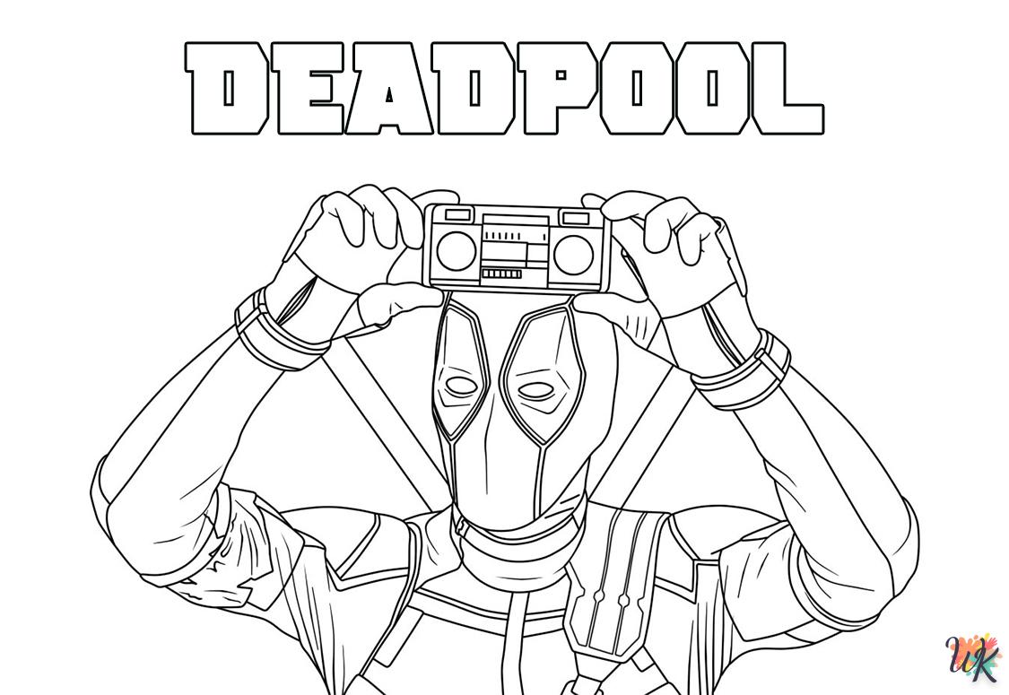 coloriage deadpool  a imprimer