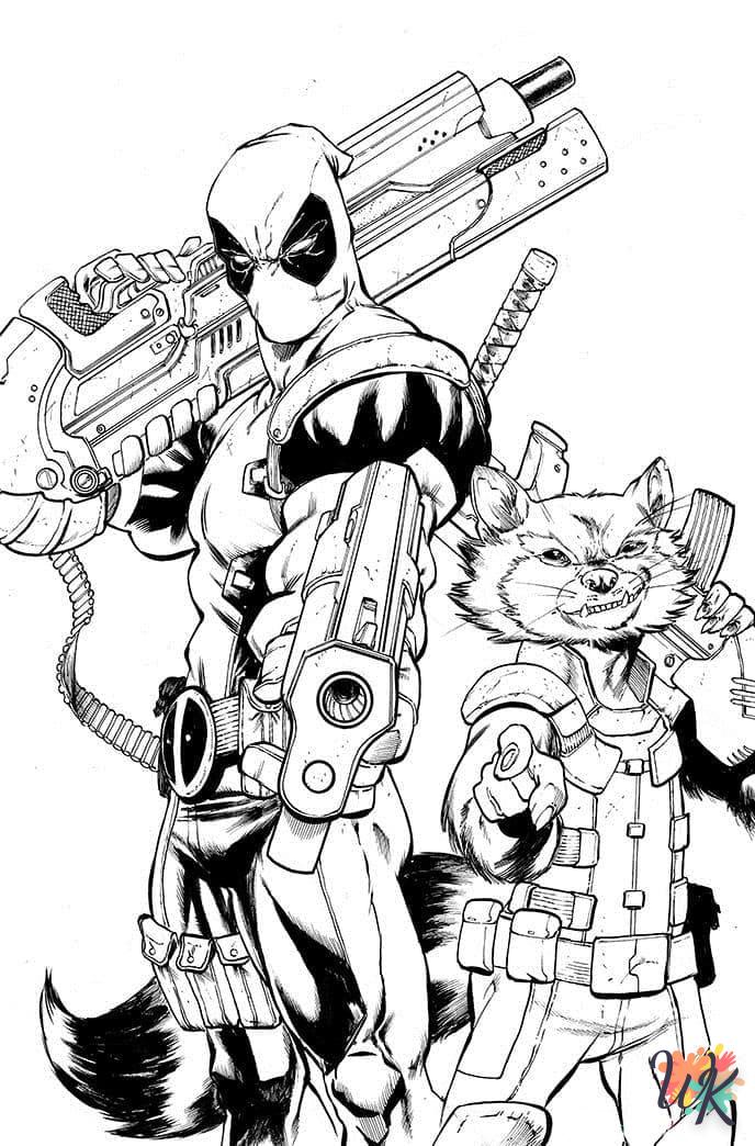 coloriage deadpool  à imprimer pdf gratuit 1