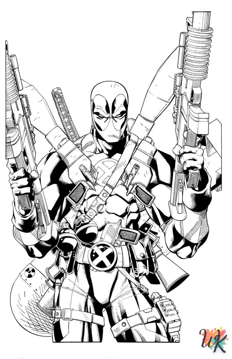 coloriage deadpool  a dessiner en ligne 1