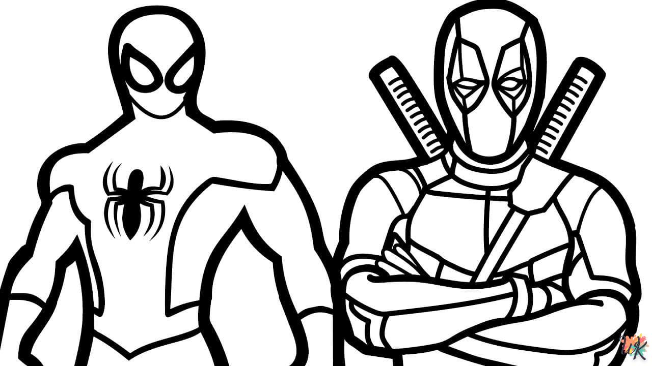 coloriage deadpool  pour enfant de à imprimer 1