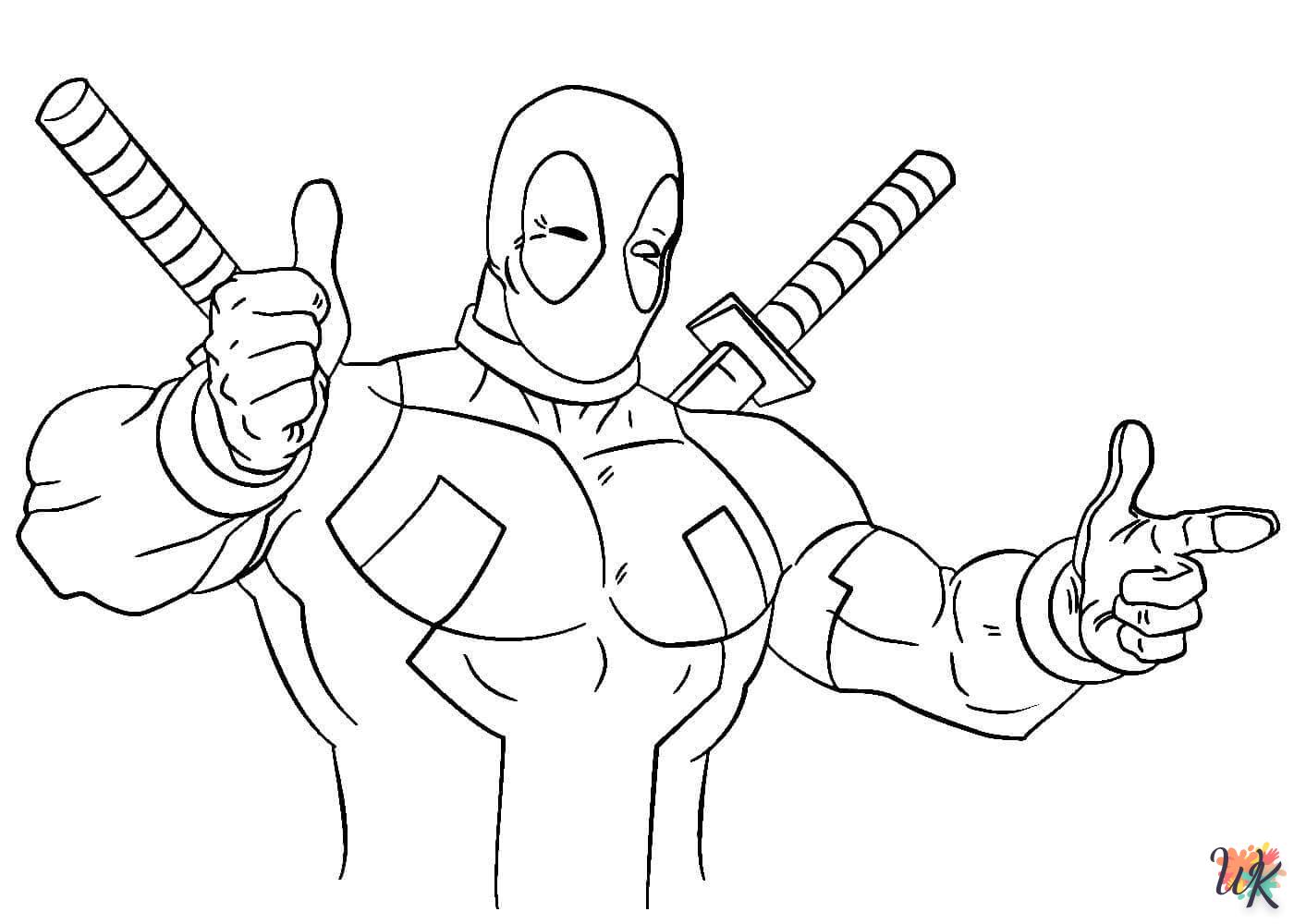 coloriage deadpool  en ligne maternelle