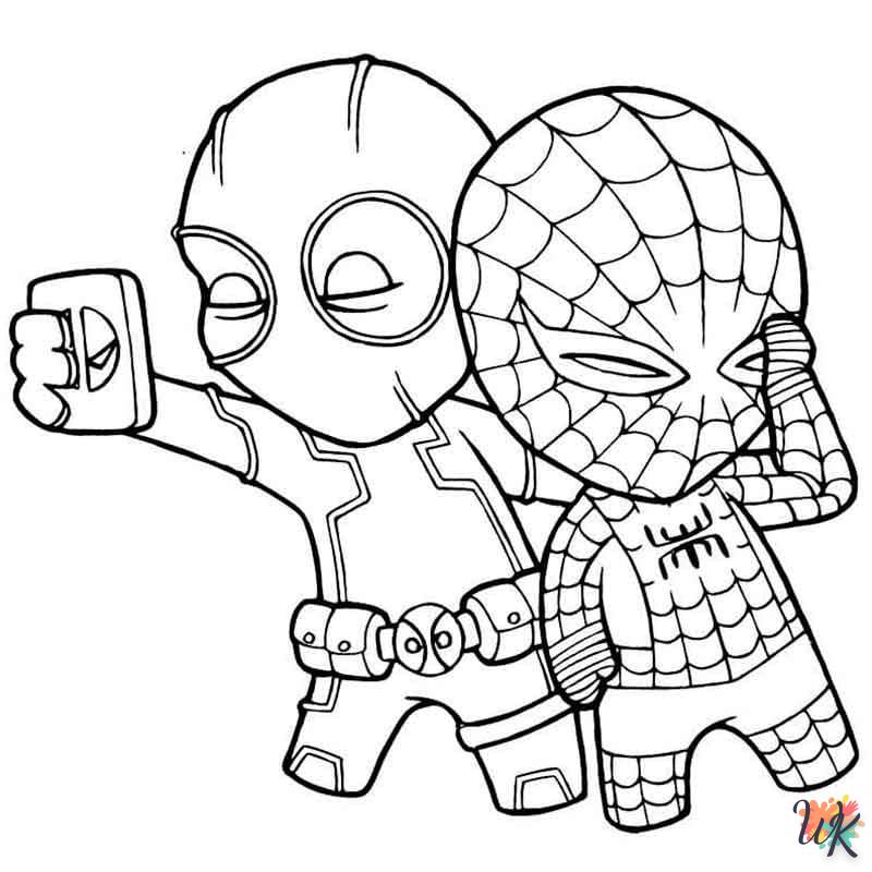 coloriage deadpool  en ligne a colorier