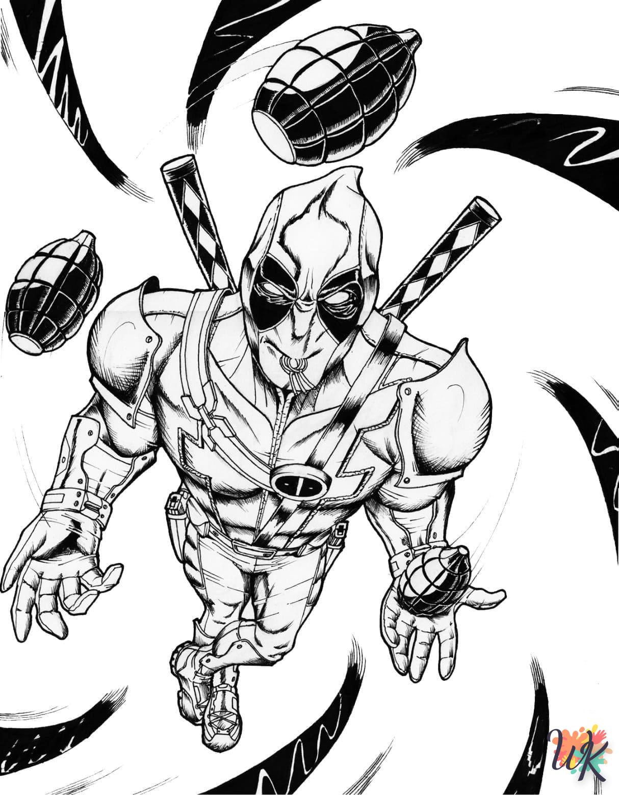 coloriage deadpool  à imprimer pour enfant de 12 ans 1