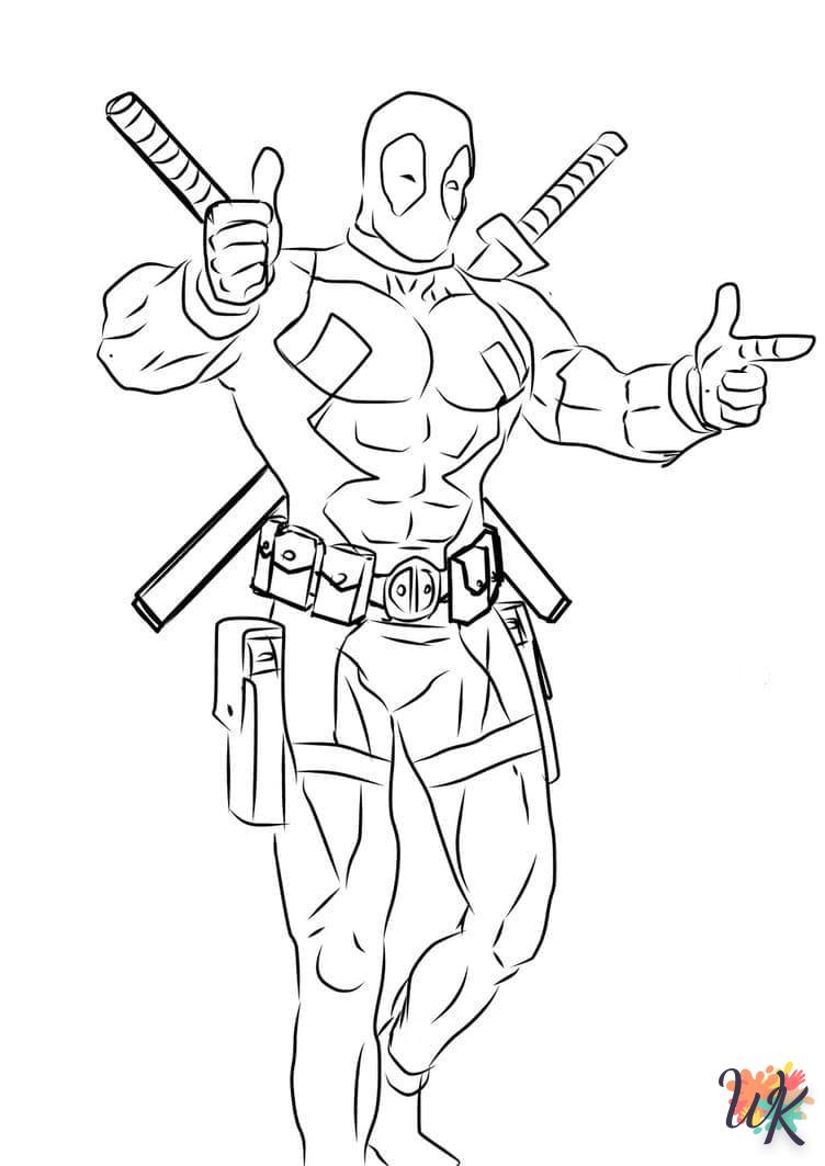 coloriage deadpool  a dessiner en ligne