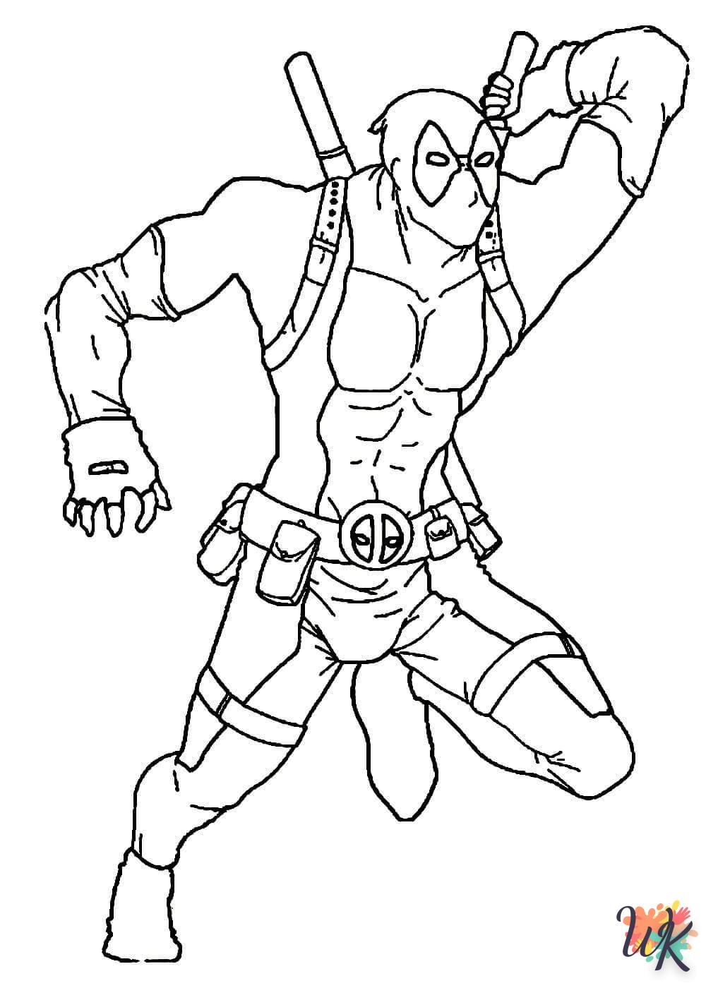 coloriage deadpool  gratuit pour enfants