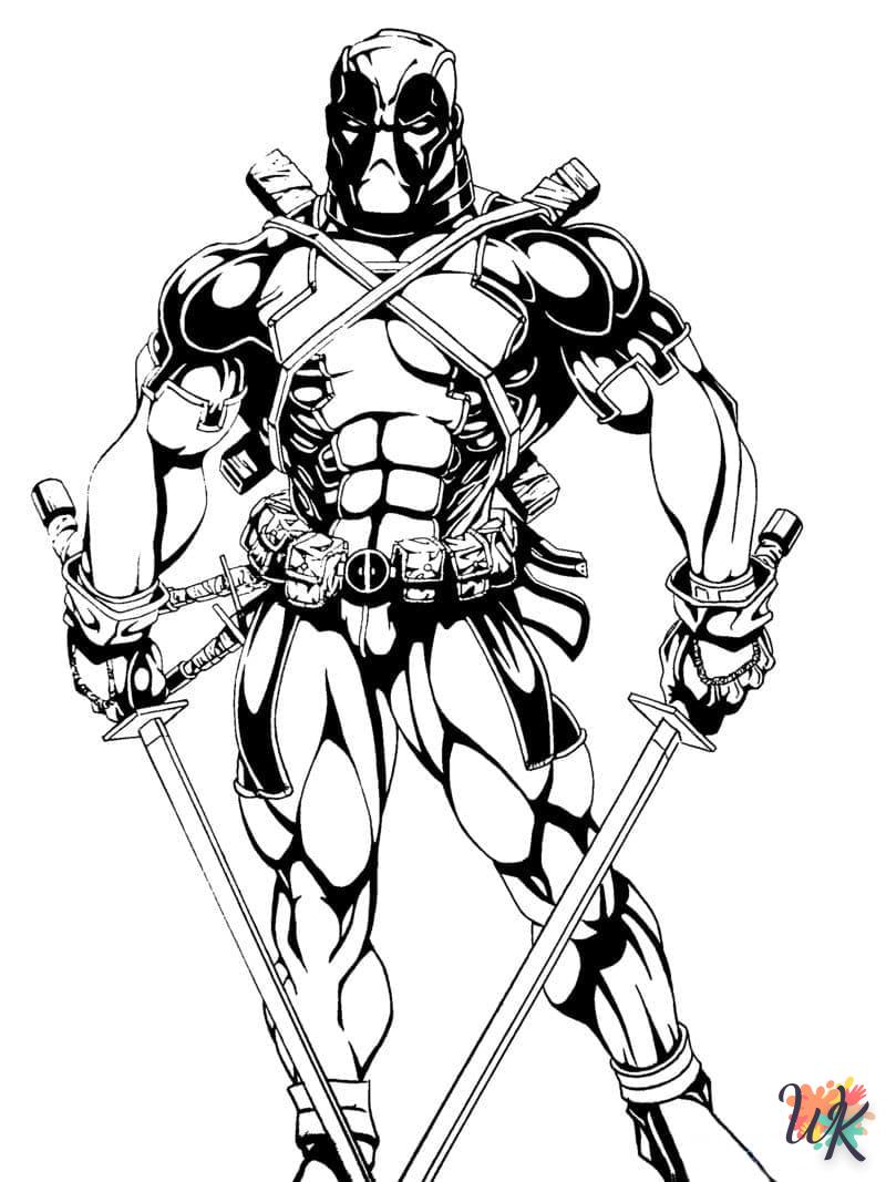 coloriage deadpool  à colorier en ligne gratuit