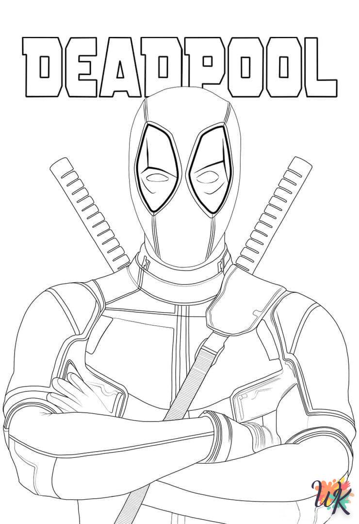 coloriage deadpool  enfant 4 ans a imprimer