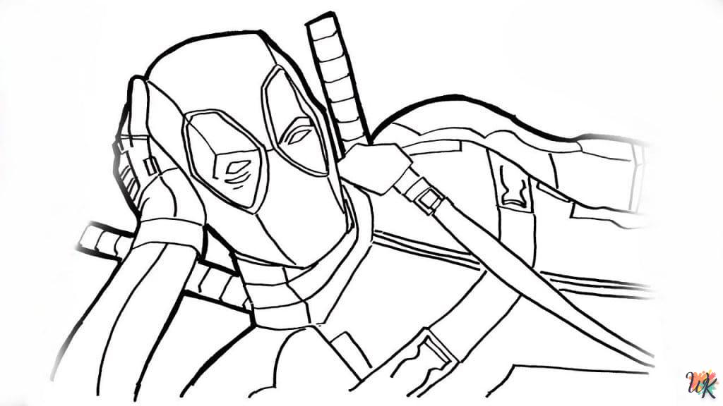 coloriage deadpool  gratuit