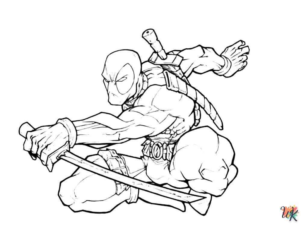 coloriage deadpool  enfant a imprimer