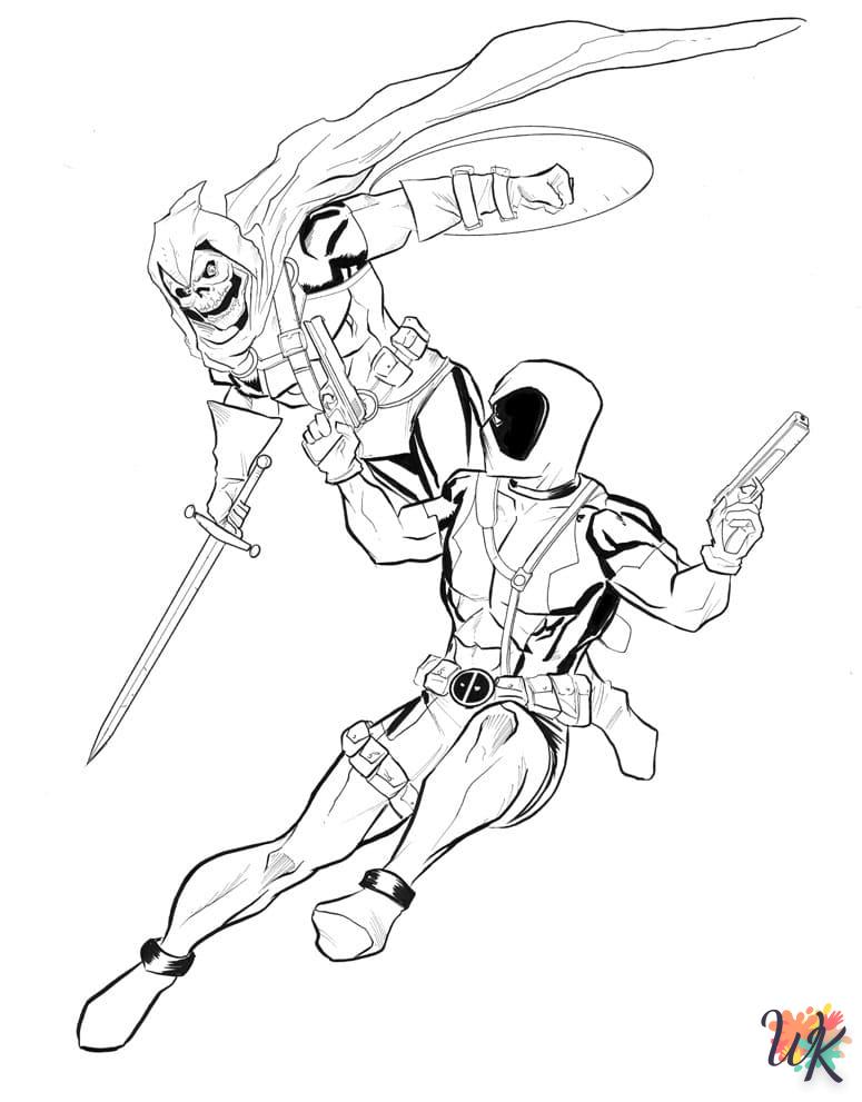 coloriage deadpool  gratuit en ligne