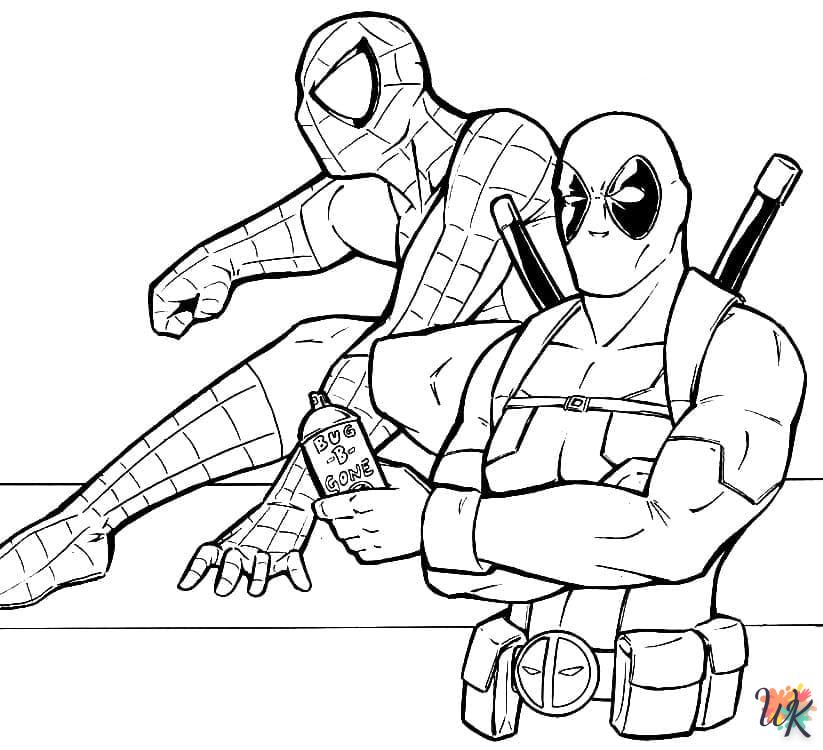 imprimer coloriage deadpool  gratuit