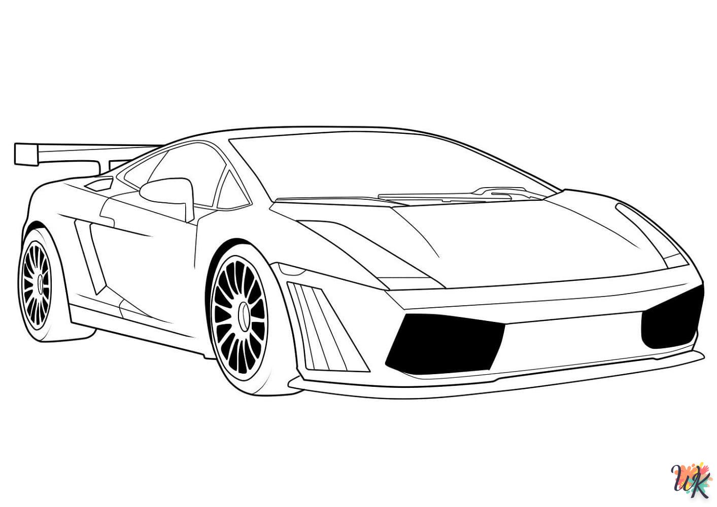 coloriage Ferrari  pour enfant de 4 ans 3