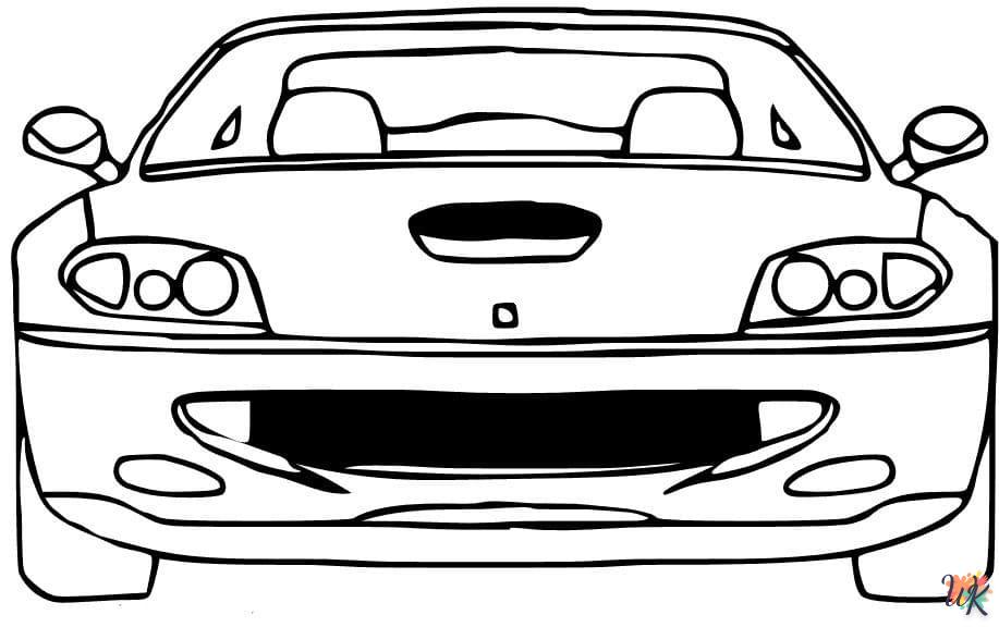 coloriage Ferrari  à imprimer gratuitement pdf 1