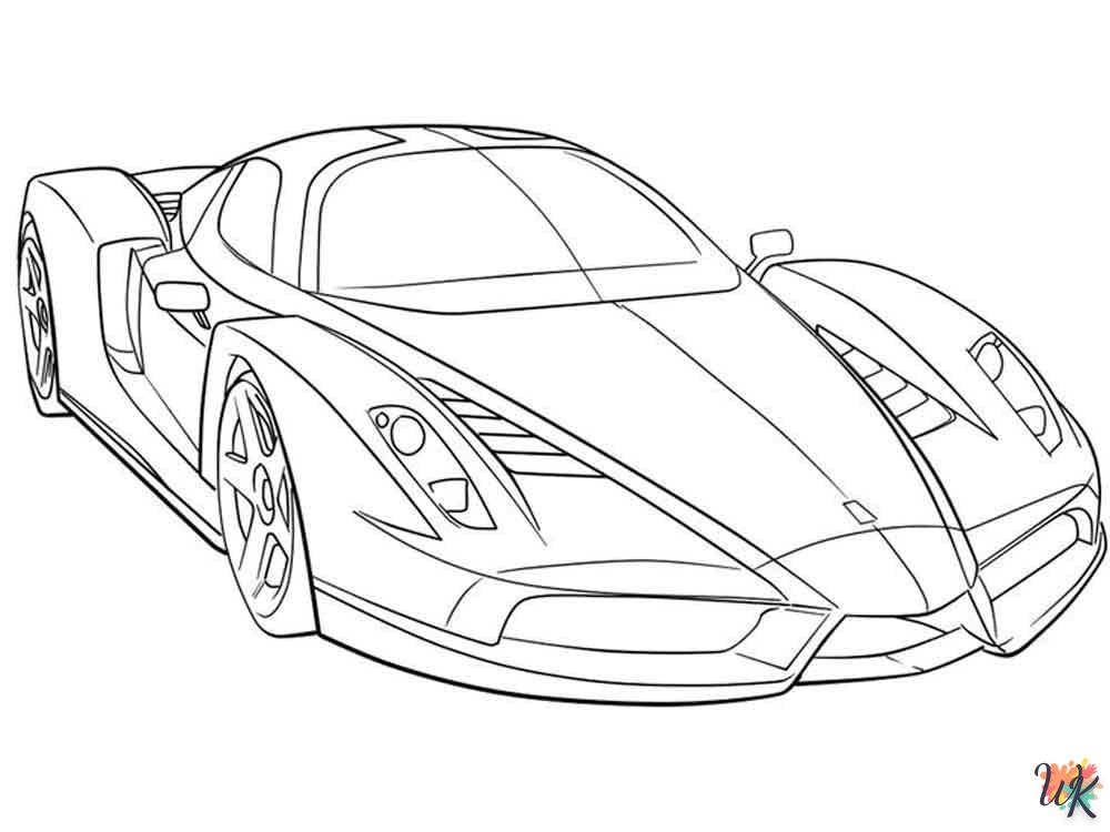 coloriage Ferrari  de noël gratuit à imprimer en ligne