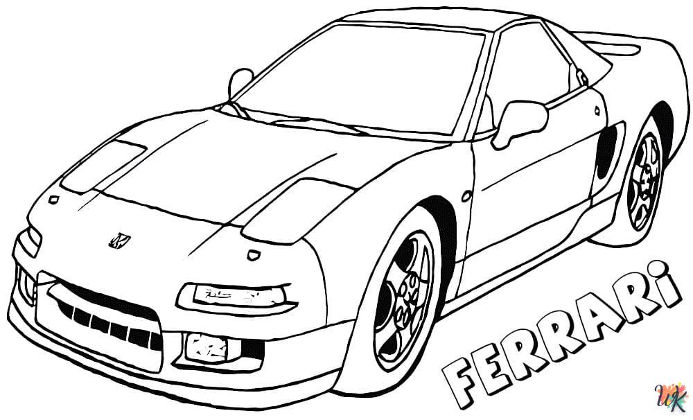 coloriage Ferrari  pour enfants à imprimer 2