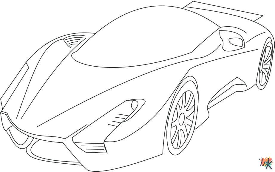 coloriage Ferrari  dinosaures en ligne gratuit à imprimer 2