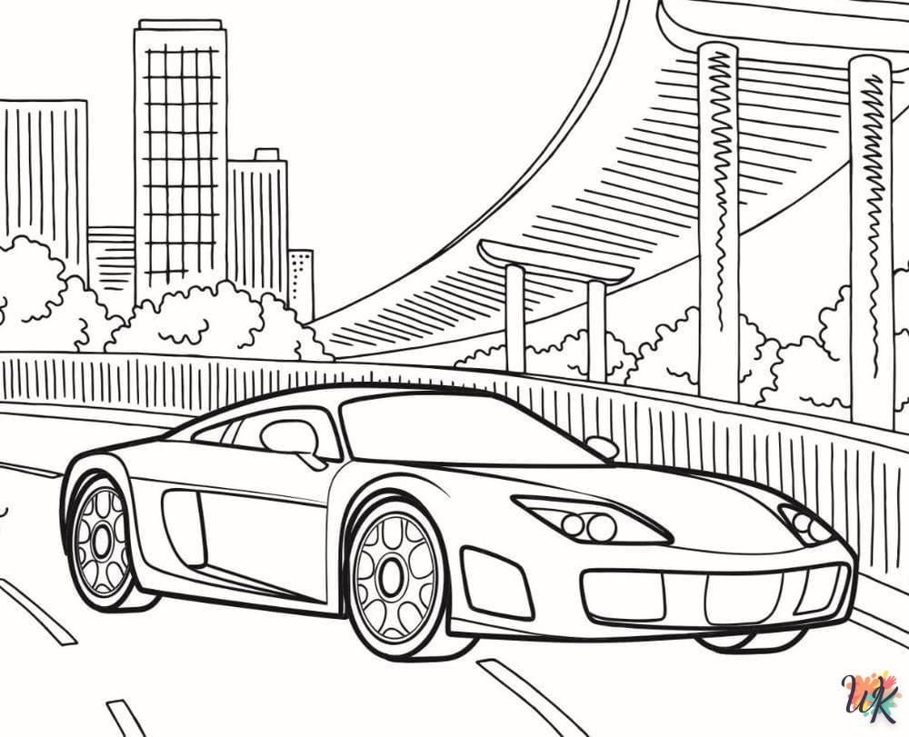 coloriage Ferrari  pour enfant de 3 ans