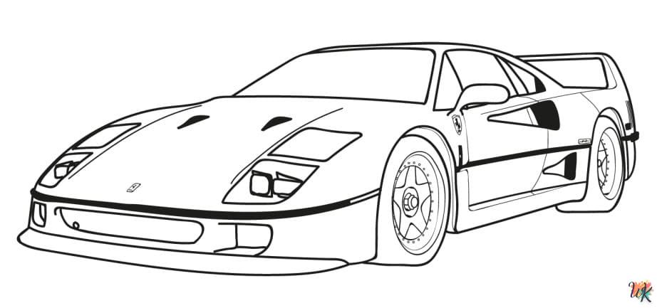 coloriage Ferrari  pour enfants à télécharger 1