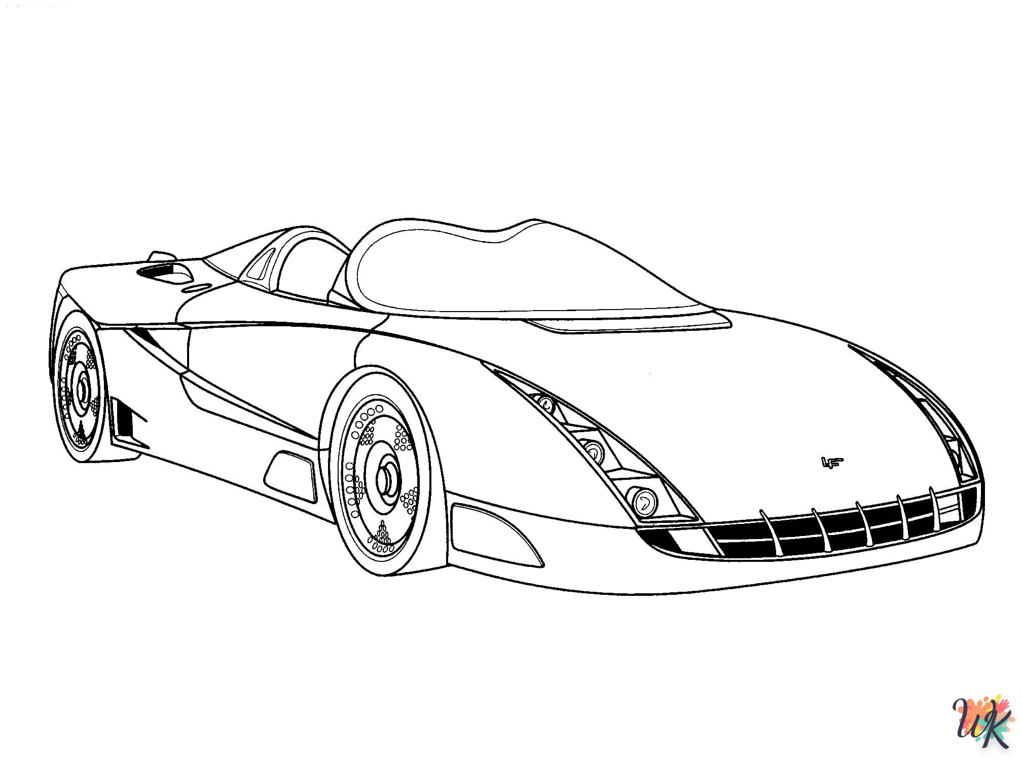 coloriage Ferrari  à imprimer pour enfant de 9 ans