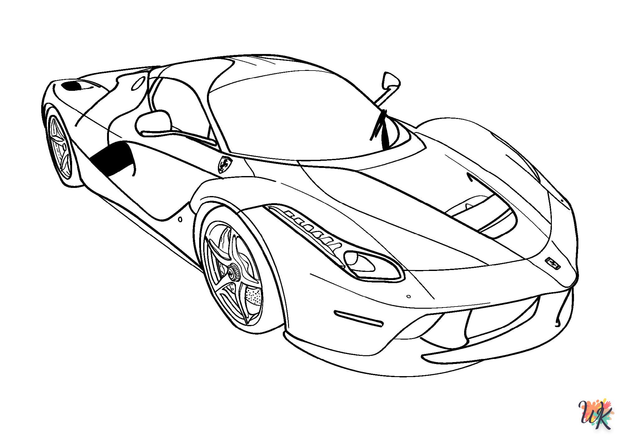 coloriage Ferrari  gratuit pour enfants