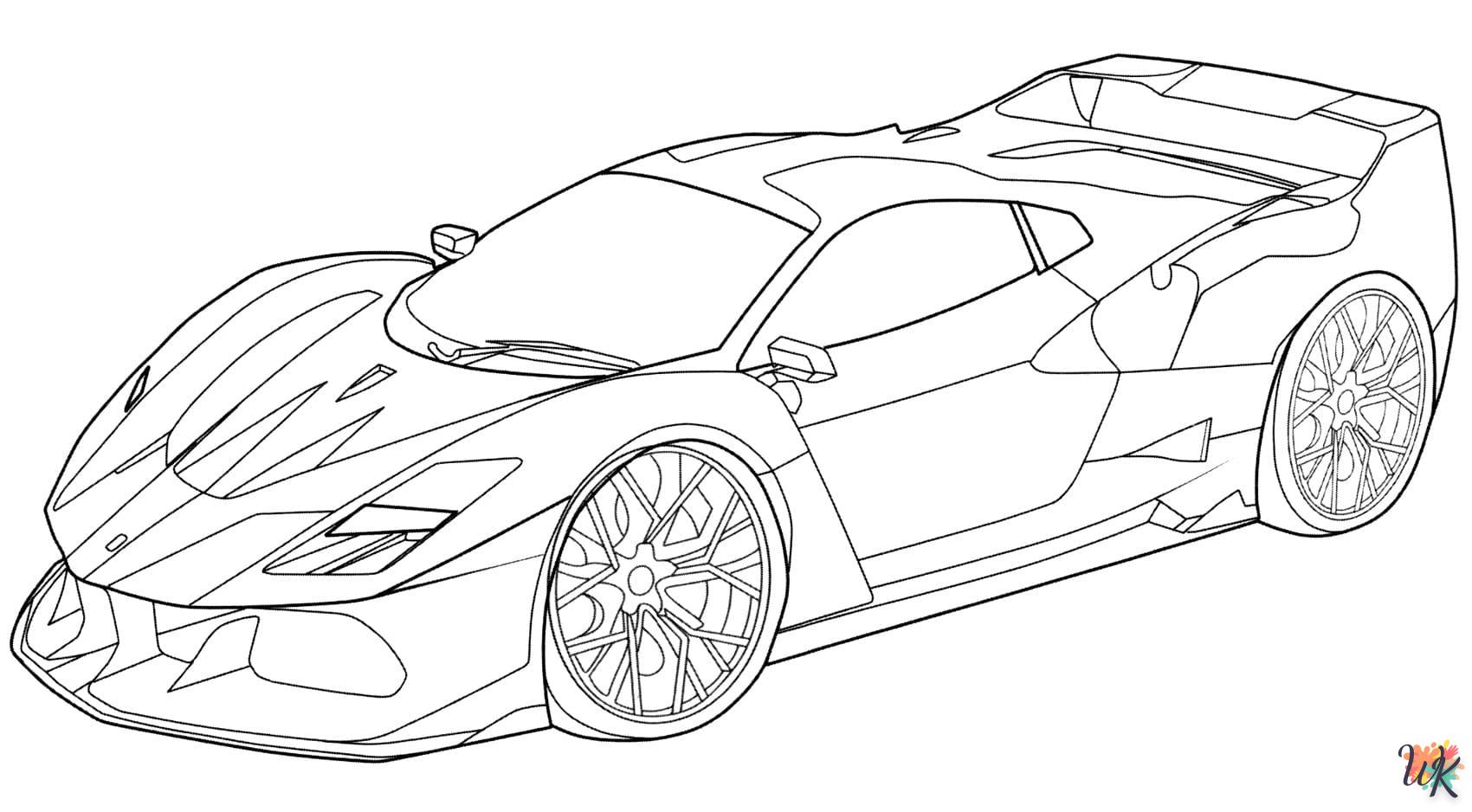 image de coloriage Ferrari  pour enfant