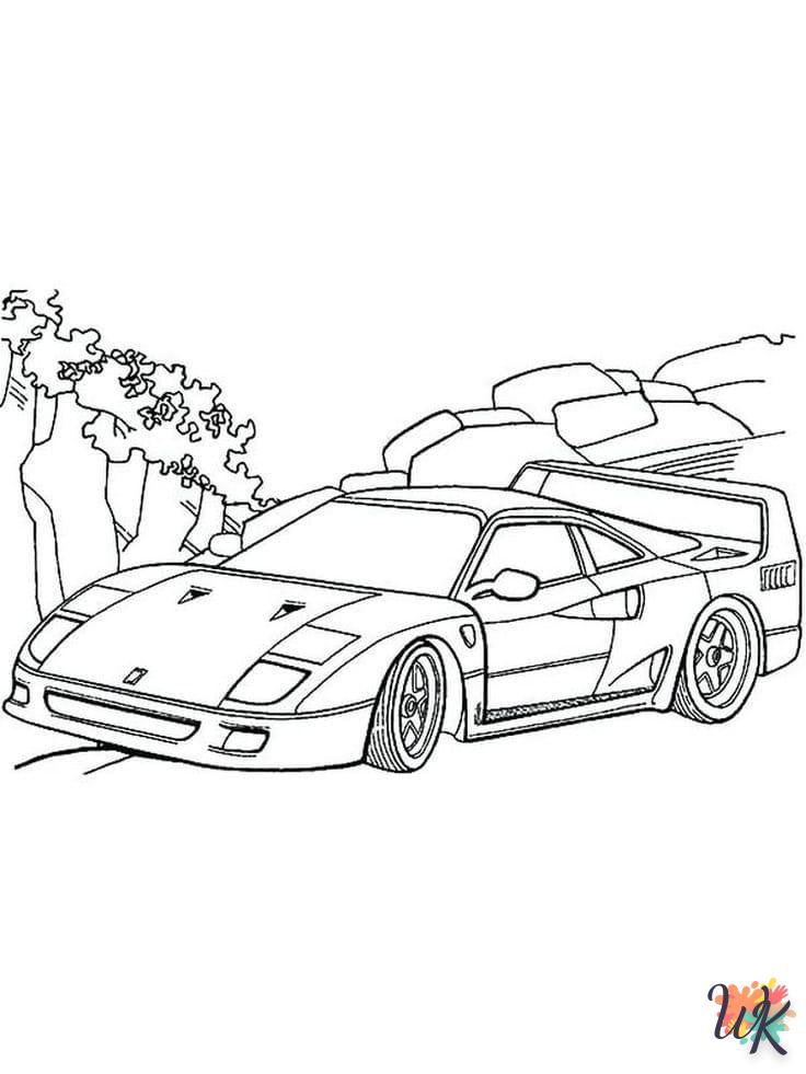 coloriage Ferrari  à imprimer pour enfant de 12 ans 1