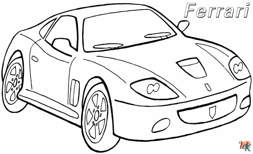 coloriage Ferrari  et dessin a imprimer