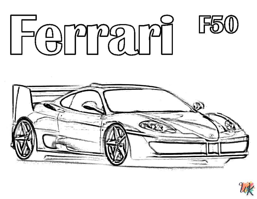 coloriage Ferrari  gratuit en ligne