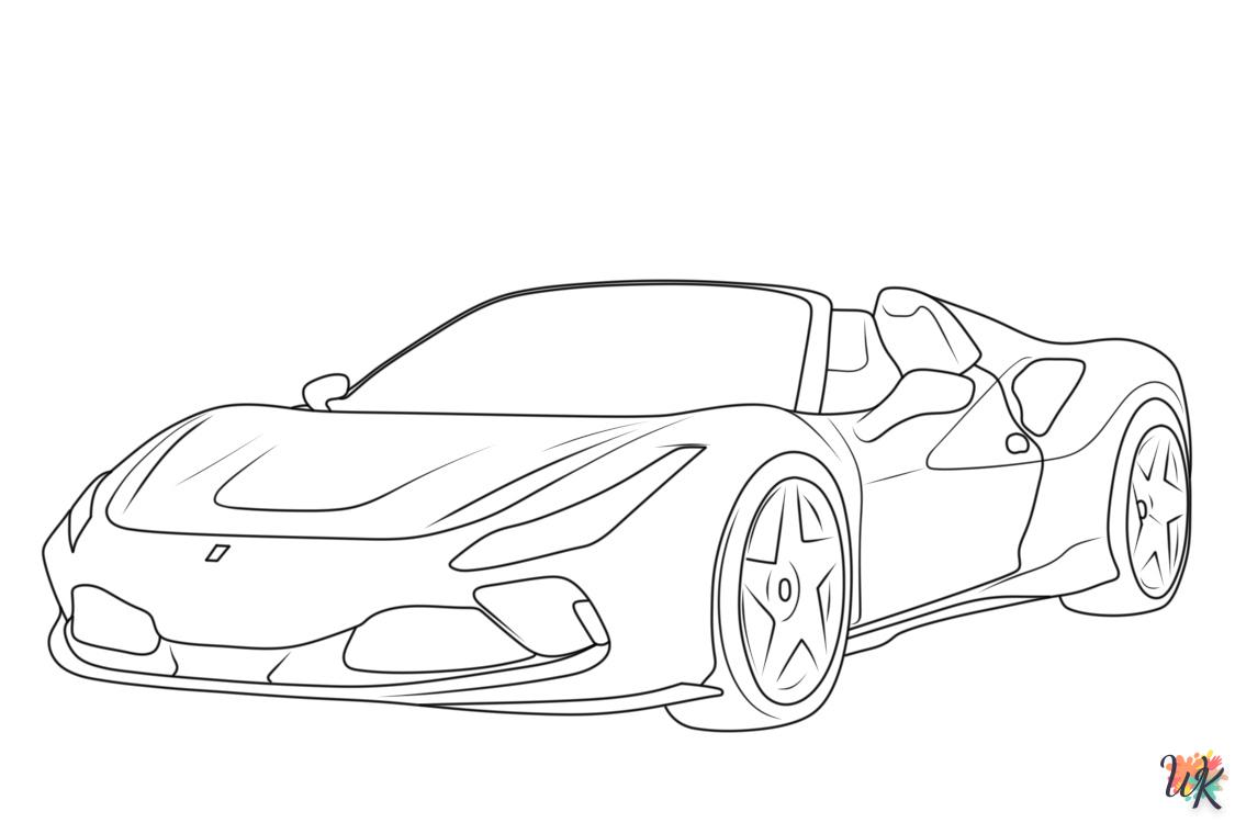 coloriage Ferrari  en ligne gratuit