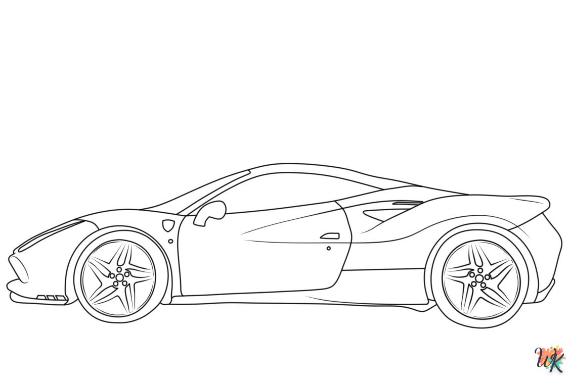 coloriage Ferrari  à imprimer pour enfant de 12 ans