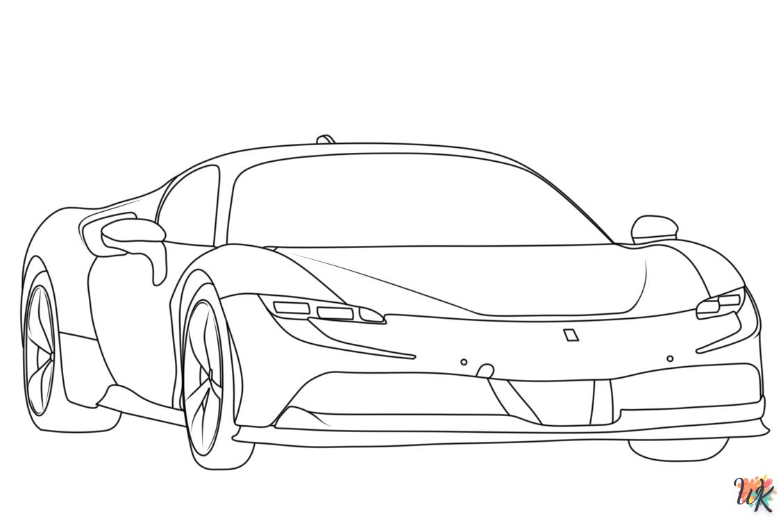 coloriage Ferrari  en ligne pour enfant