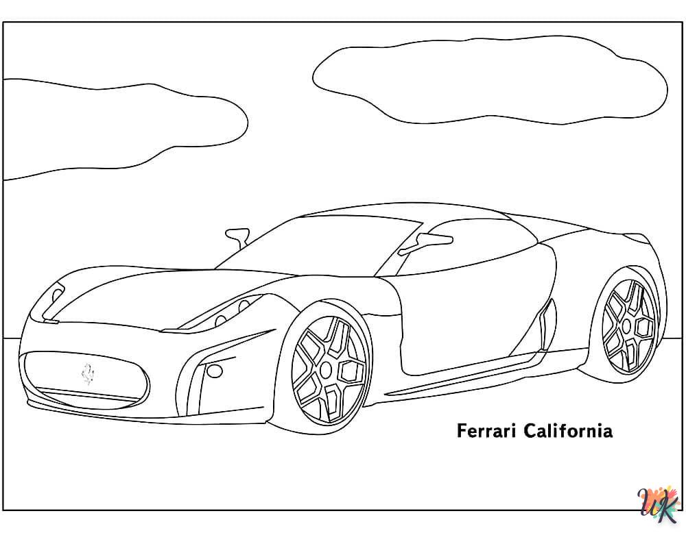 coloriage Ferrari  en ligne a colorier