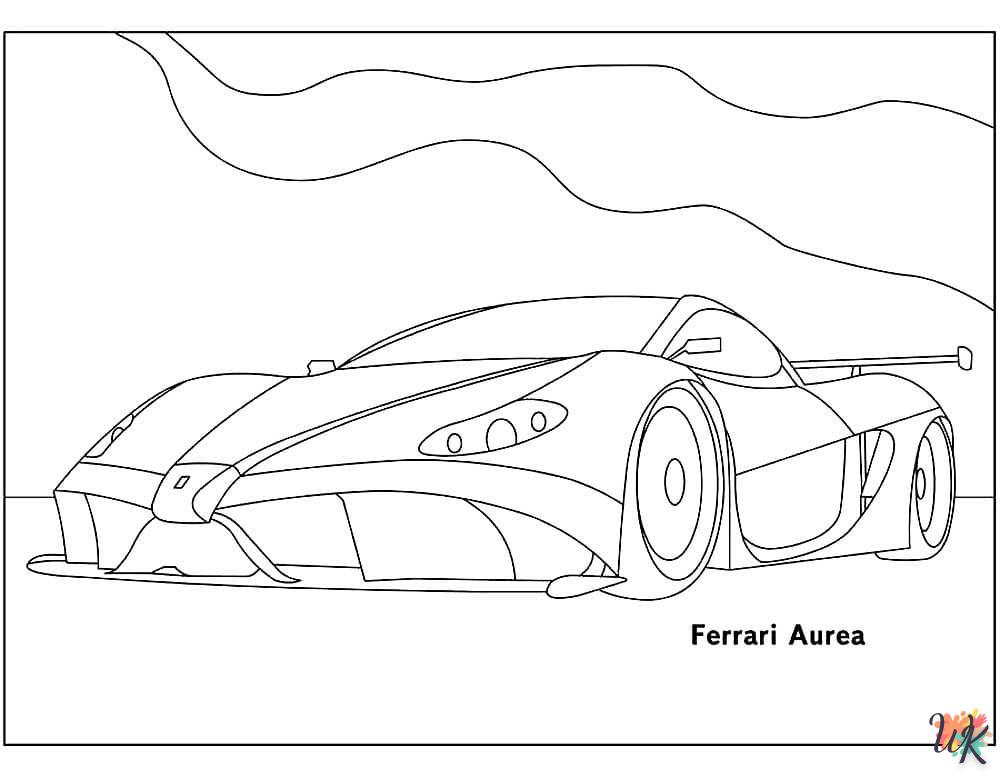 image pour coloriage Ferrari  enfant