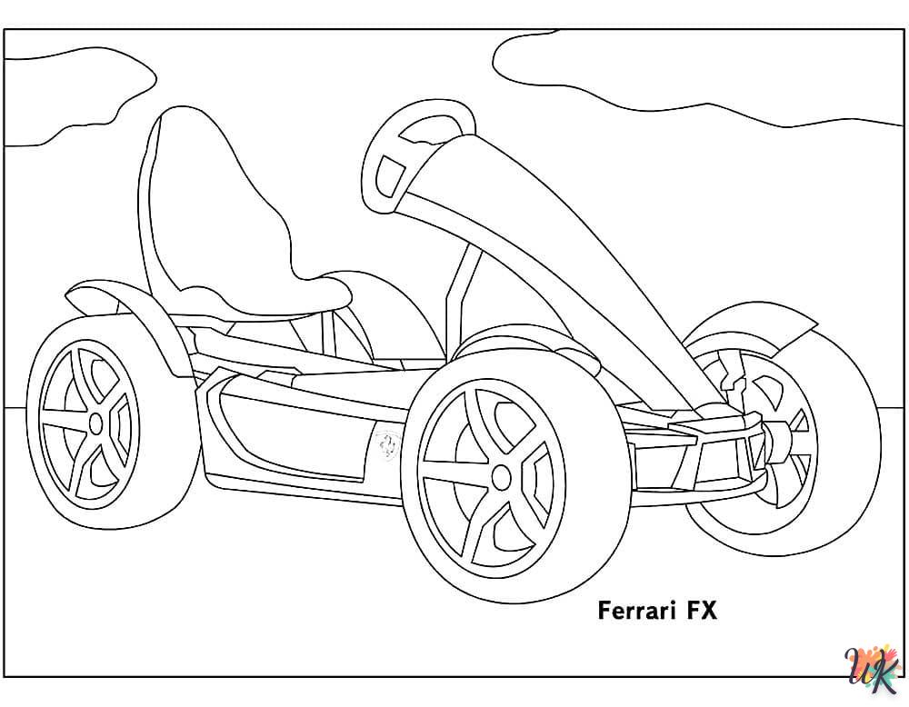 coloriage Ferrari  d'enfant a imprimer