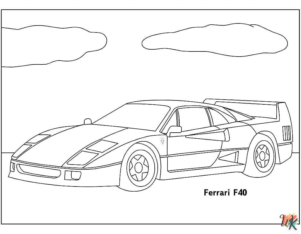 coloriage Ferrari  à imprimer gratuitement pdf