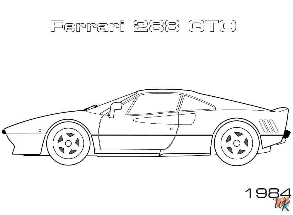 coloriage Ferrari  pour enfant de 4 ans 1