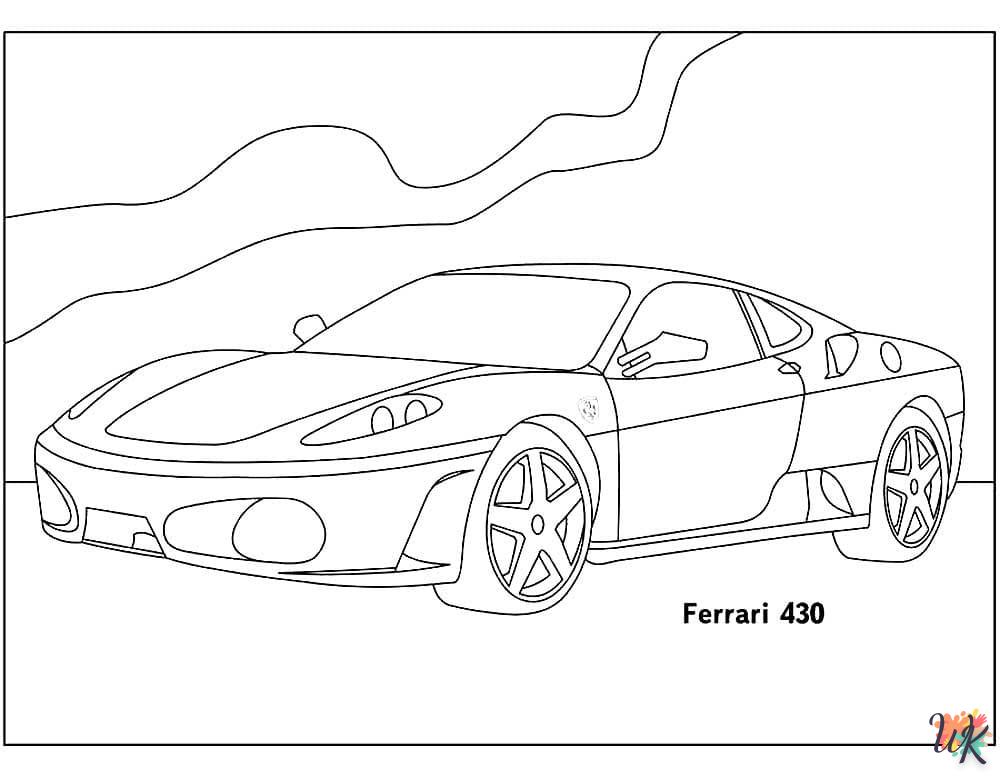 coloriage Ferrari  pour enfants à imprimer