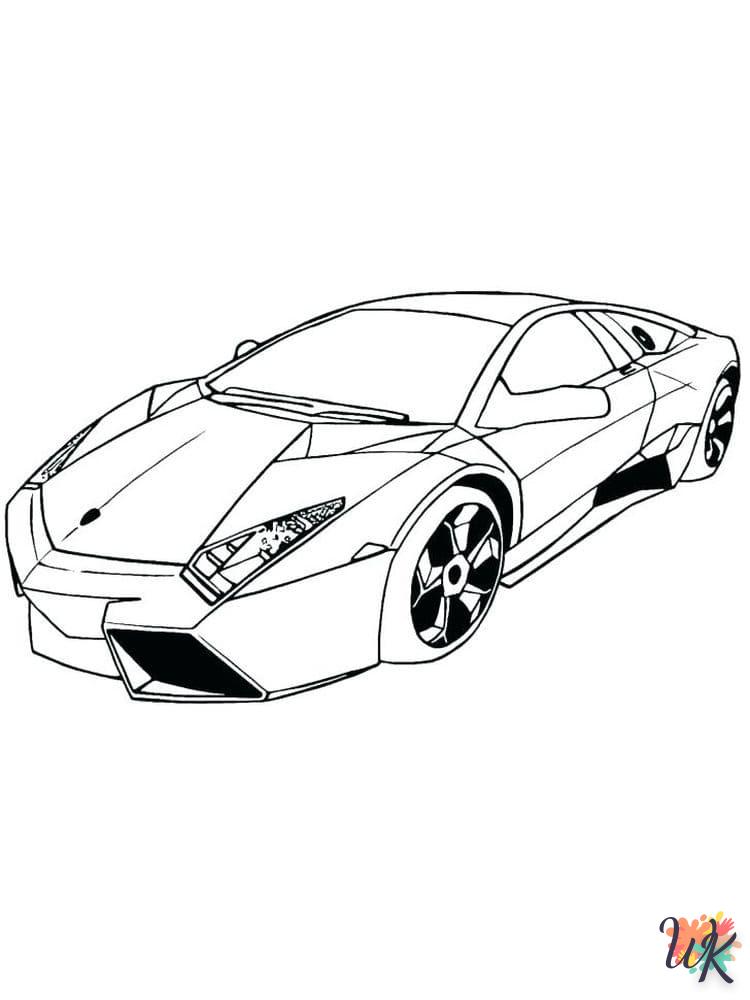 coloriage Ferrari  à imprimer pour enfant de 4 ans