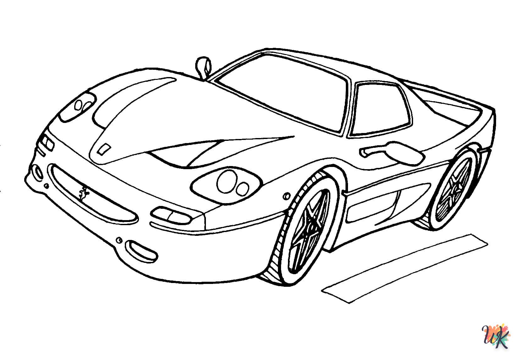 alphabet coloriage Ferrari  en ligne