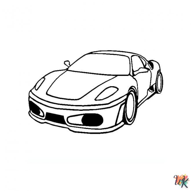 coloriage Ferrari  en ligne maternelle