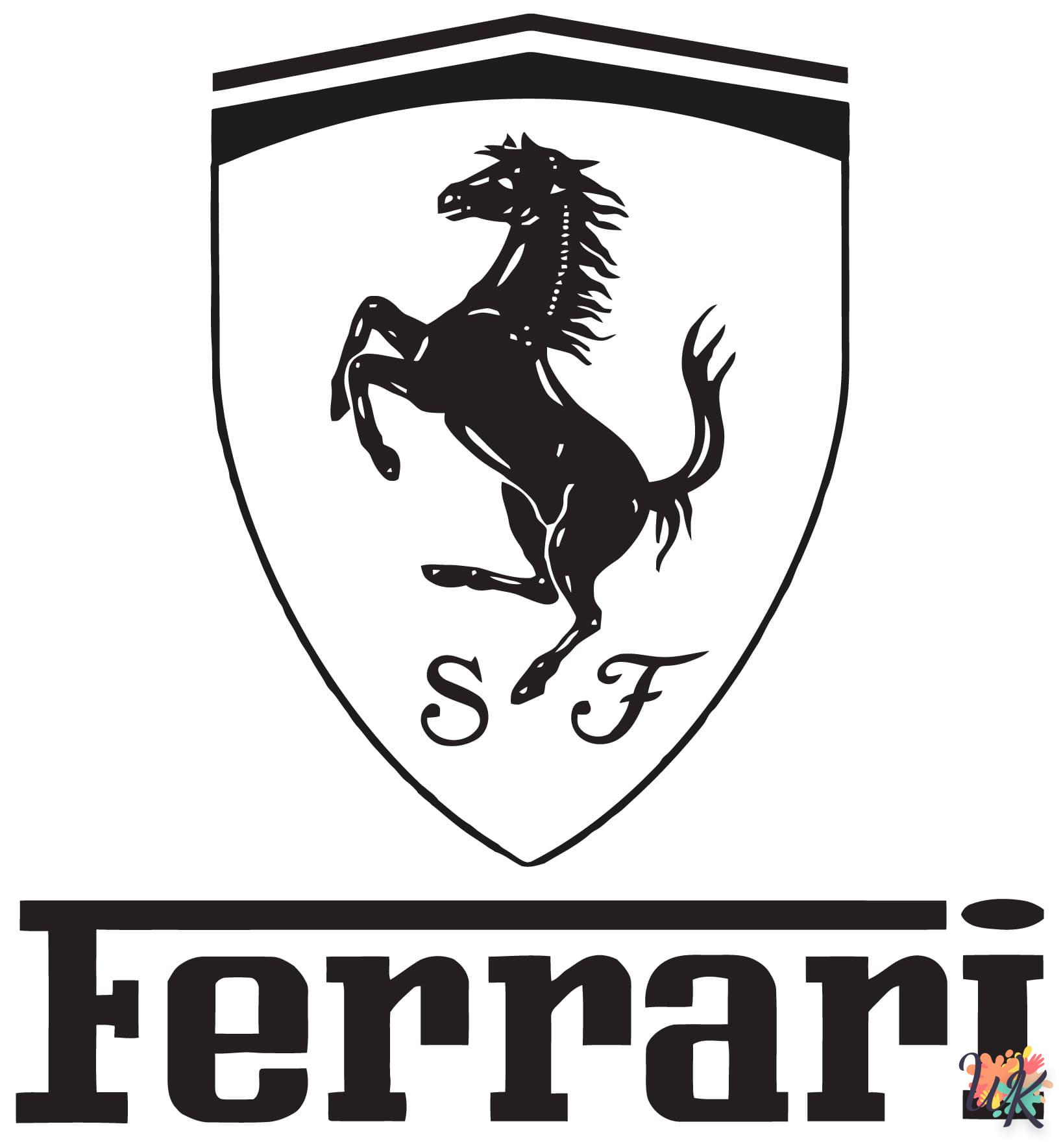 coloriage Ferrari  a telecharger