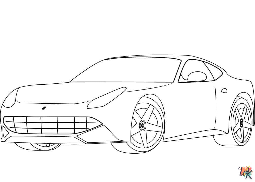 coloriage Ferrari  pour primaire