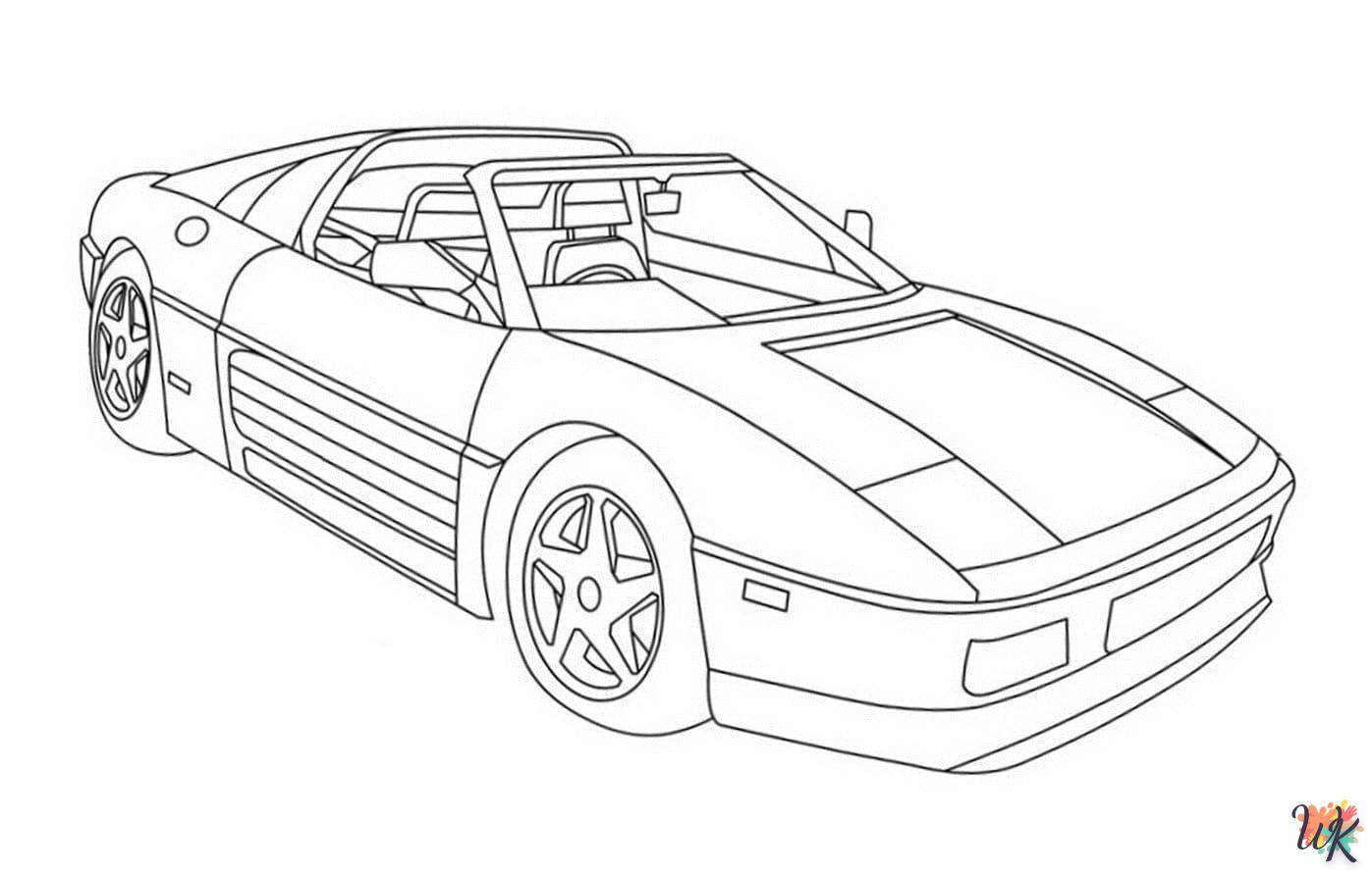 coloriage Ferrari  sonic en ligne gratuit à imprimer