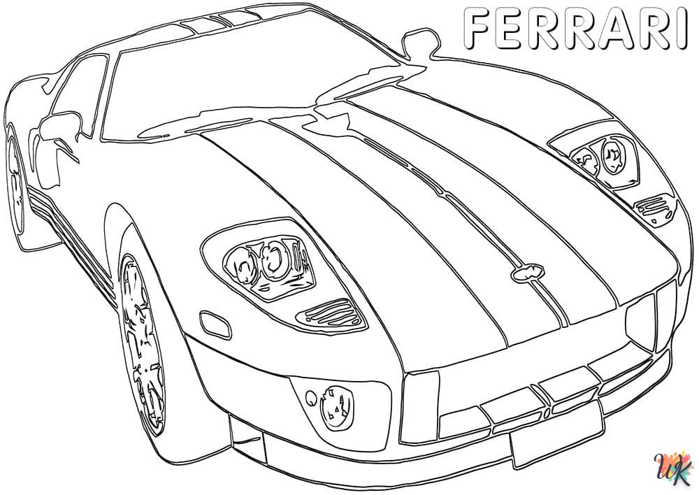 coloriage Ferrari  7 ans en ligne gratuit à imprimer