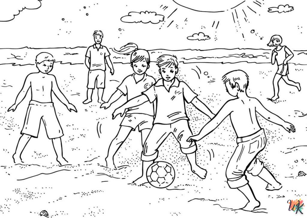 coloriage Football  et decoupage a imprimer gratuit