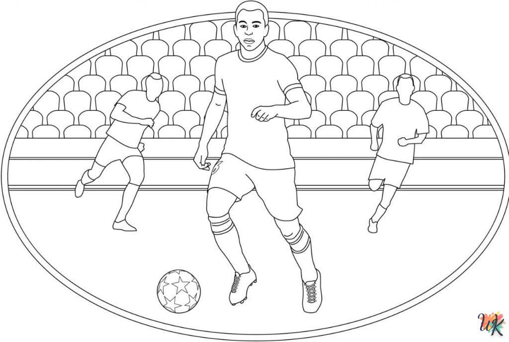 coloriage Football  enfant à imprimer pdf