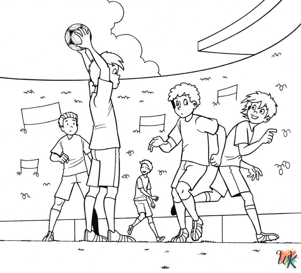 image de coloriage Football  pour enfant