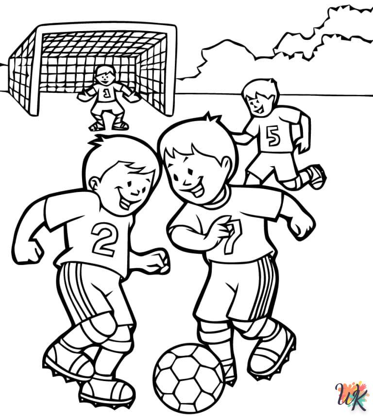 coloriage Football  de noël gratuit à imprimer en ligne