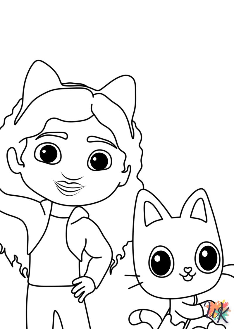 coloriage Gabbys Dollhouse  a imprimer enfant 6 ans