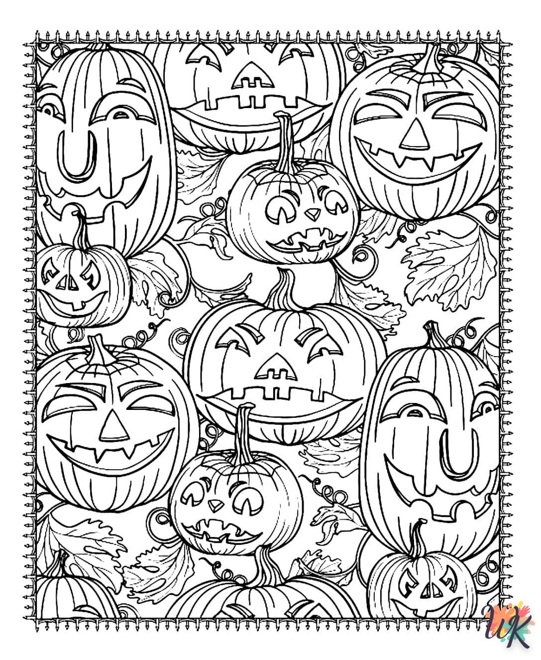 coloriage Halloween  automne en ligne gratuit à imprimer 6